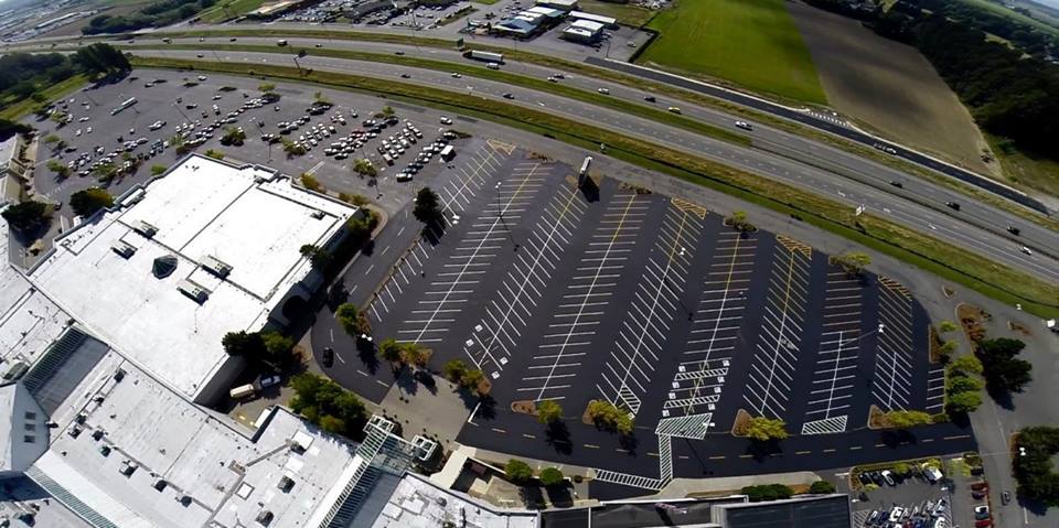 Large-scale parking lot layout